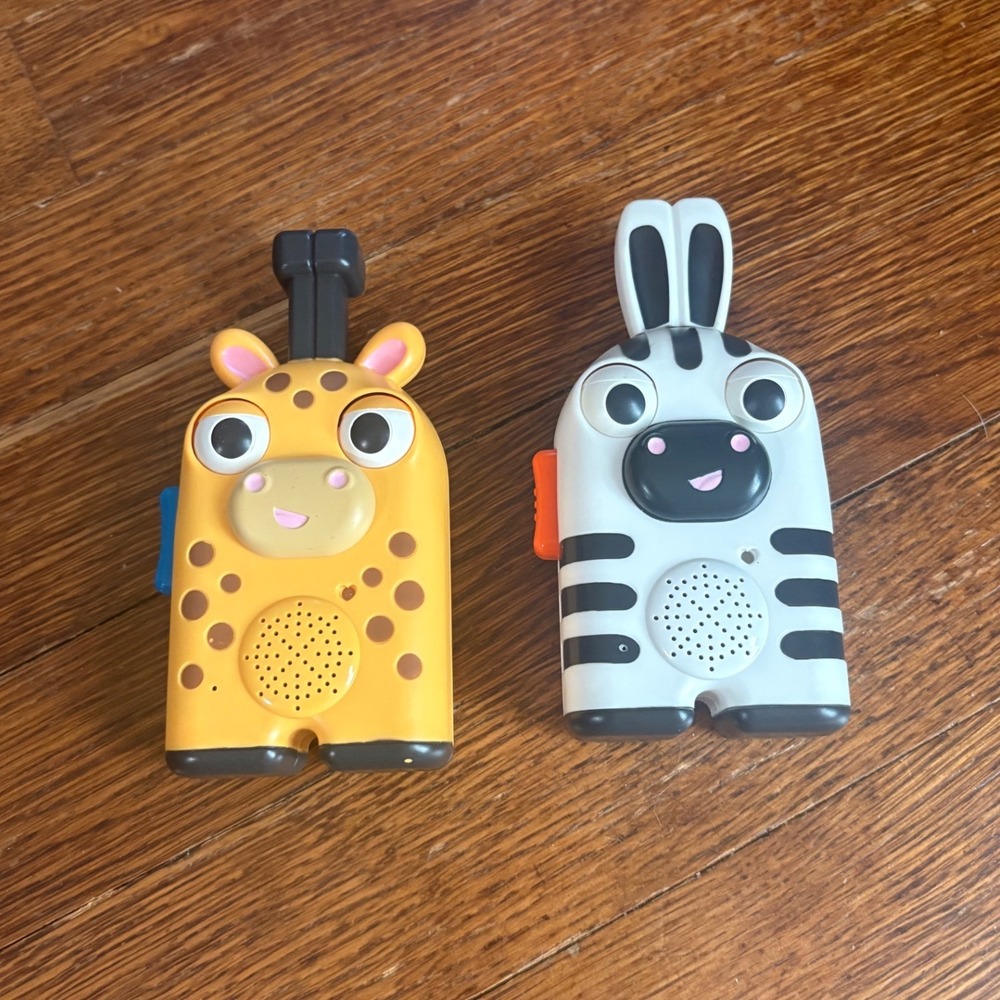 Battat Talkie-Talkies Kids Animal Walkie Talkies Giraffe and Zebra Set WORKING